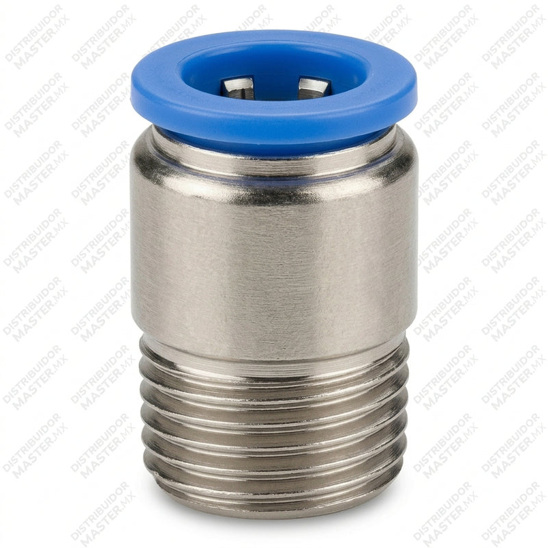 Conector Recto Liso MPOC0601 — Manguera 6 mm y Rosca 1/8"
