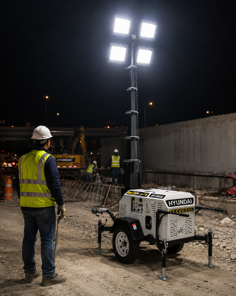Torre de luz altura max 7 mts altura min 2.5 mts titan70