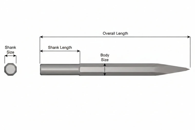 Punta Moil Sin Collar .680" Redondo 3/4" x 9"
