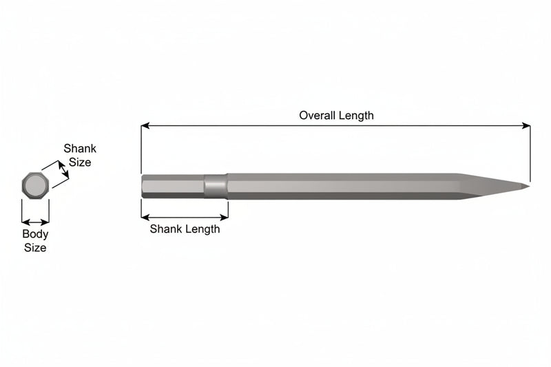 Ajax Tools 92 — Punta Moil Sin Collar .580" Hex 3/4" x 9"