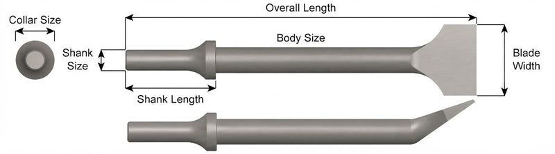 922 Cincel Angular Vástago .401 Turn Type - Ajax Tool Works