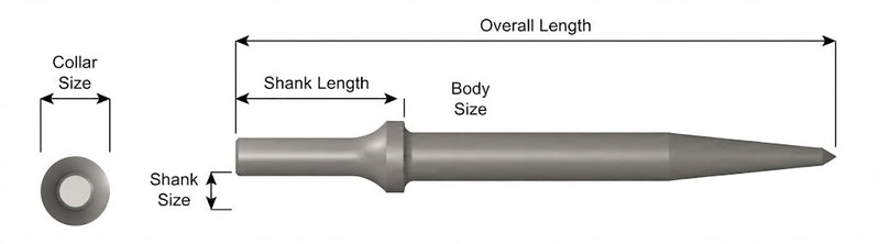 925-18 Punta Lápiz Extendida 18" Vástago .401 Turn Type - Ajax Tool Works
