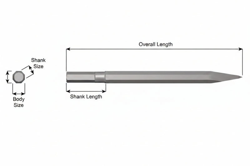 Ajax Tools 94 — Punta Moil Sin Collar .580" Hex 3/4" x 12"