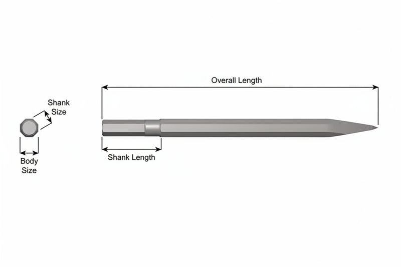 Ajax Tools 96 — Punta Moil Sin Collar .580" Hex 7/8" x 9"