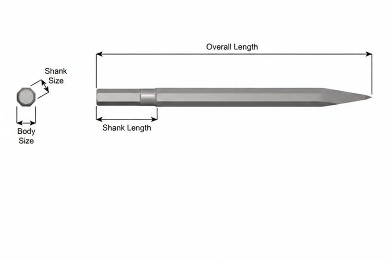 Ajax Tools 98 — Punta Moil Sin Collar .580" Hex 7/8" x 12"