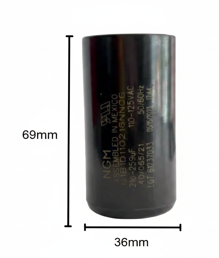 Capacitor NGM 53-64 mfd 220V | Condensador de Arranque (B1)