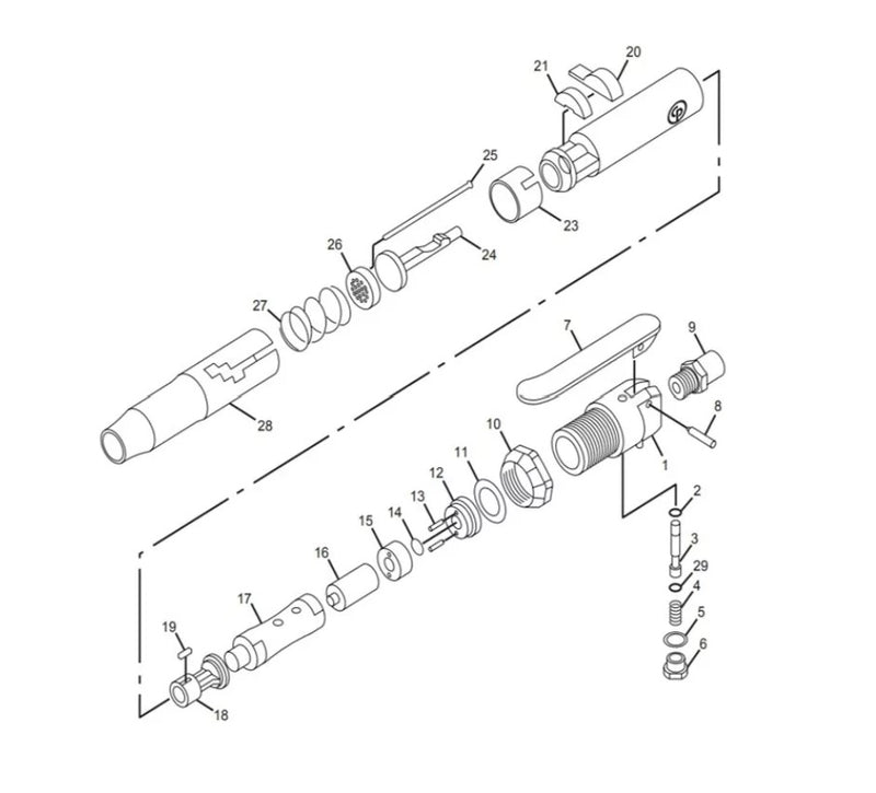Needle Driver 8940159859 para Escareador | Asiento Guia y Martillo de Transmision para Escalador de Agujas Neumatico