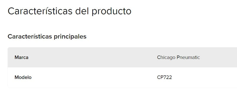 Cp 722 Pistola llave Neumática De Impacto 3/8 tipo mariposa CP722