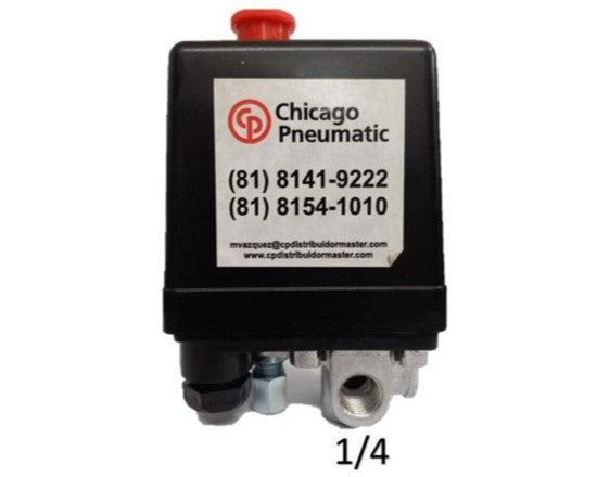 Presostato Switch automatico de 3 vias para compresor de aire 175-200 PSI