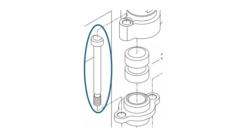 R 047970 Side Bolt Chicago Pneumatic | Tornillo Lateral (Perno Pasante)