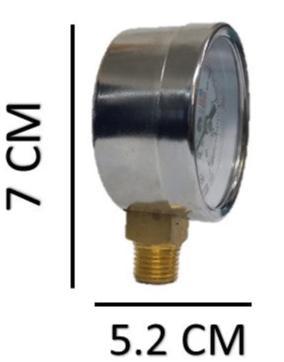 Manometro Milwaukee de 200 PSI para Compresor | Medidor de Presion Reforzado con Conexión Posterior o Inferior