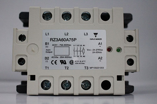 Relevador de Estado Sólido Trifásico con Protección Carlo Gavazzi RZ3A60A75P 600 Vca 75 A