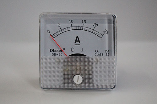 Amperímetro Analógico Dixsen DE-60 0-25 A CD 6.0 x 6.0 cm