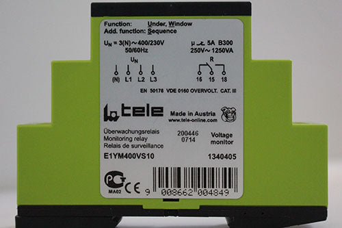 Monitor de Fase Tele E1YM400VS10 250 V 5 A 1 CO