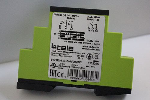 Temporizador Off Delay Telecontrol E1Z1R10 24-240 Vca/Vcd 250 V