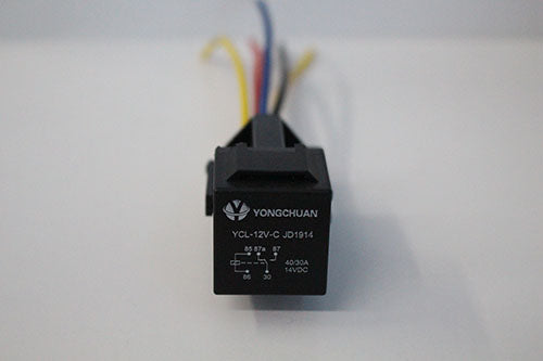 Relevador Automotriz de 5 Pines Yongchuan YCL-12V-C JD1914 12 Vcd 40 A