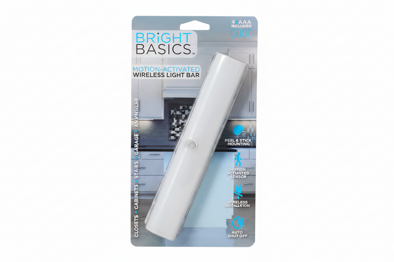 Barra de luz LED inalámbrica con sensor de movimiento, funciona con pila