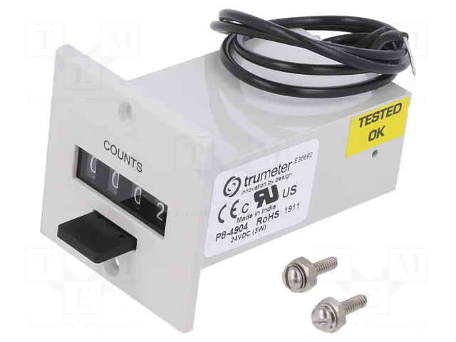Totalizador Electromecánico Trumeter P8-4904 Modelo 49 4 Dígitos 24 Vcd
