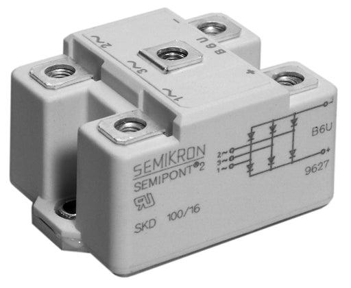 Puente Rectificador Monofásico Semikron SKB 60/16 1.6 kV 60 A