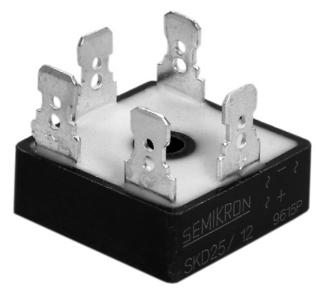 Puente Rectificador Trifásico Semikron SKD 25/14 1.4 kV 20 A