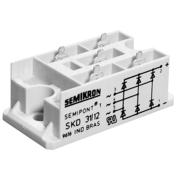 Puente Rectificador Trifásico Semikron SKD 31/04 400 V 31 A