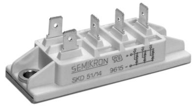 Puente Rectificador Trifásico Semikron SKD 51/16 1.6 kV 50 A