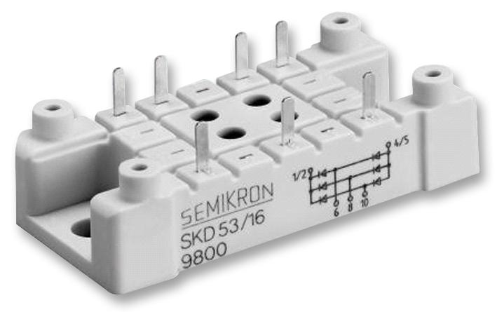 Puente Rectificador Trifásico Semikron SKD 53/16 1.6 kV 53 A