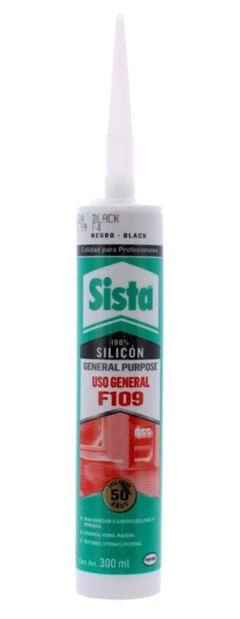 Silicón SN SISTA Negro Multiusos (Sellador RTV de Alto Desempeño)