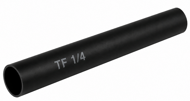Tubo Termocontráctil (Termofit) de Pared Delgada: 1/4" (Negro)