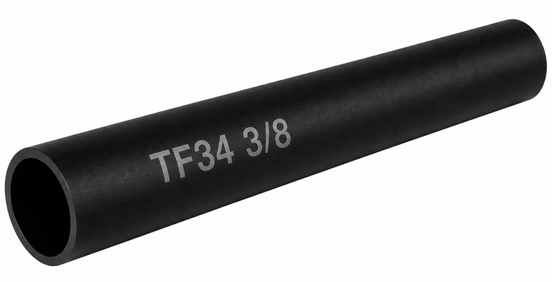 Tubo Termocontráctil (Termofit) de Pared Delgada: 3/4" (Negro)