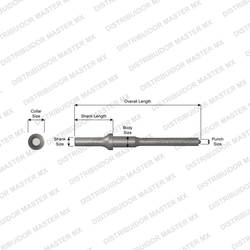 Ajax Tools 1106 — Juego de 4 Impulsores de Pasador — Vástago .401"