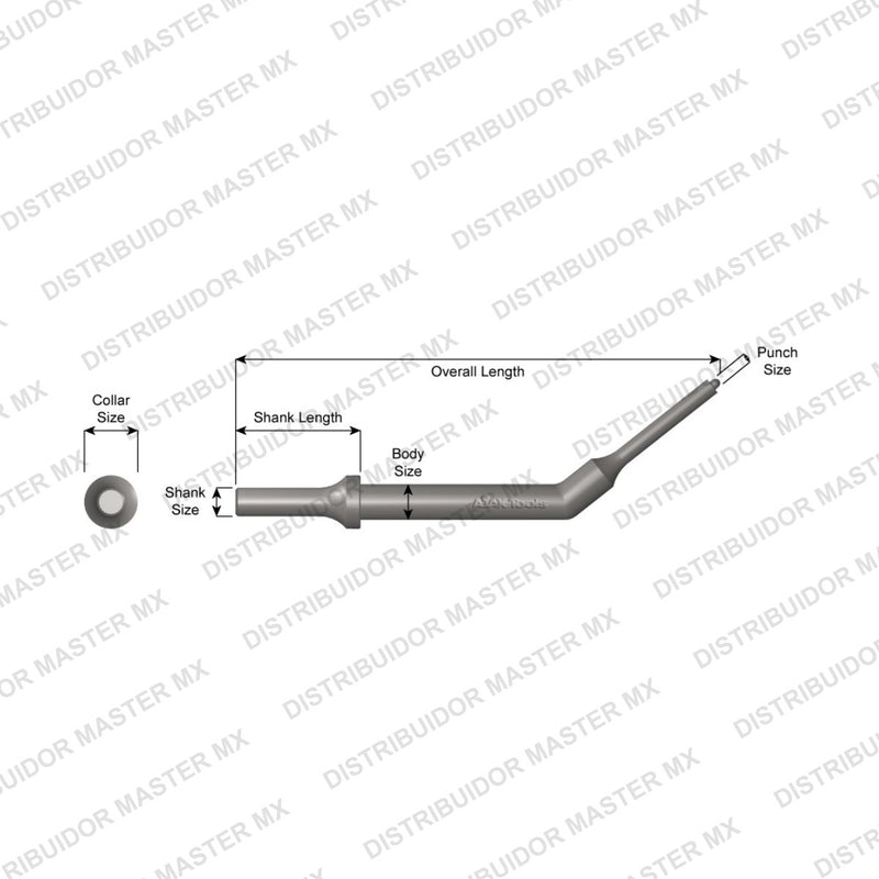 Ajax Tools 1112 — Impulsor de Pasador de Bisagra .302" — Vástago .401"