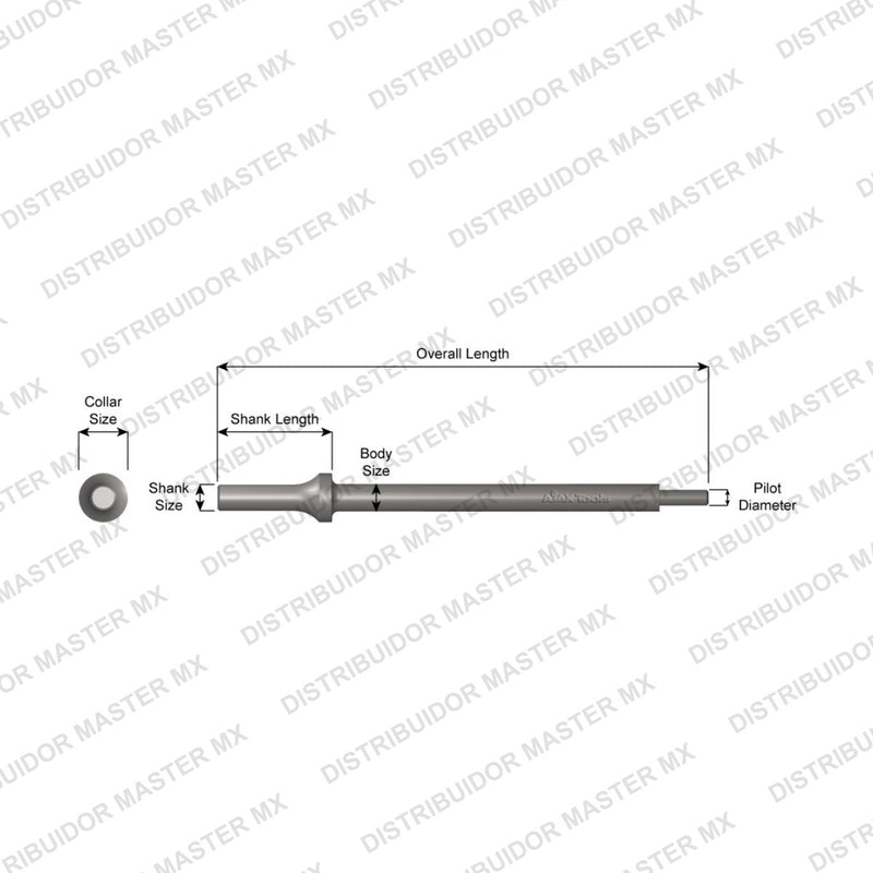 Ajax Tools 1124 — Impulsor de Guía de Válvula 3/8" — Vástago .401"