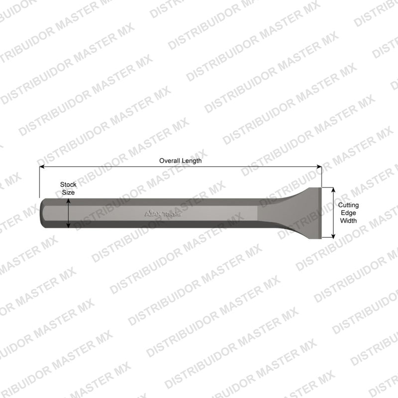 Ajax Tools 518 — Cincel Plano Ancho Manual 7/8" Filo 2", 9"