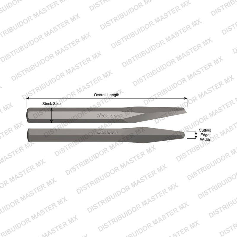 Ajax Tools 541 — Cincel Punta Diamante 5/16", 5"