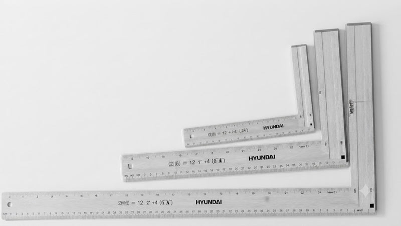 Juego de Escuadras de Aluminio 3 Piezas | M03001 | 8”, 14” y 24”