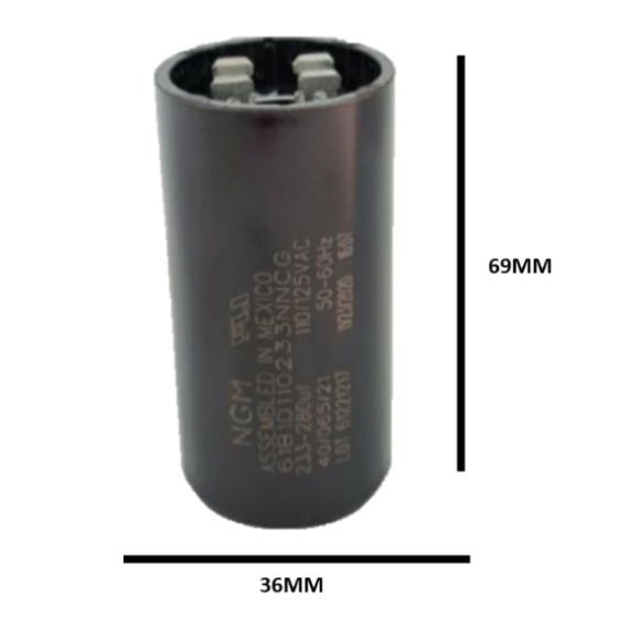 Capacitor de Arranque NGM 270-324 mfd 127V |Condensador de Arranque