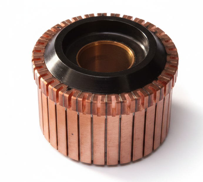 Colector de Cobre para Inducido de Motor Eléctrico 32 Delgas: Alt. 1" Ext. 1 5/16" Int. 1/2" (Cobre Electrolítico)