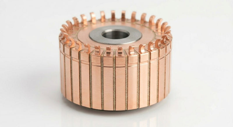 Colector de Cobre para Inducido de Motor Eléctrico COL 3, 22 Delgas: Alt. 3/16" Ext. 1 1/8" Int. 3/8" (Cobre Electrolítico)