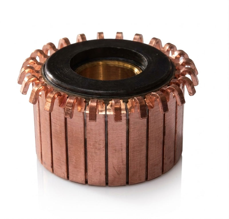 Colector de Cobre para Inducido de Motor Eléctrico COL 8, 28 Delgas: Alt. 1 3/8" Ext. 1 1/2" Int. 1/2" (Cobre Electrolítico)