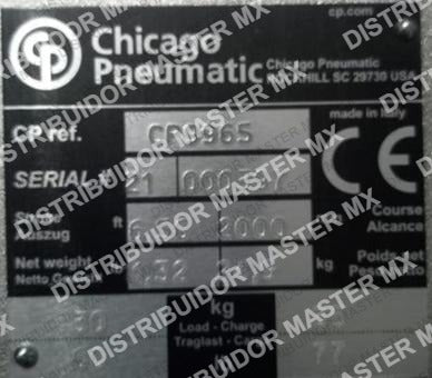 Balancer de 30 a 35 kg. 2.0 mts Chicago Pneumatic CP 9965