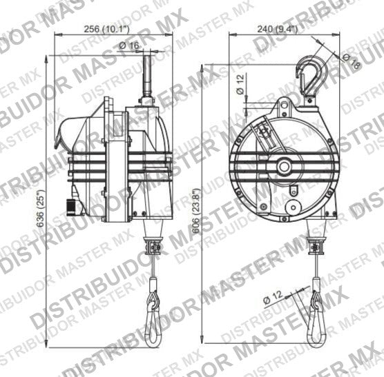 Balancer de 75 a 90kg 2.0 mts, Chicago Pneumatic CP 9970