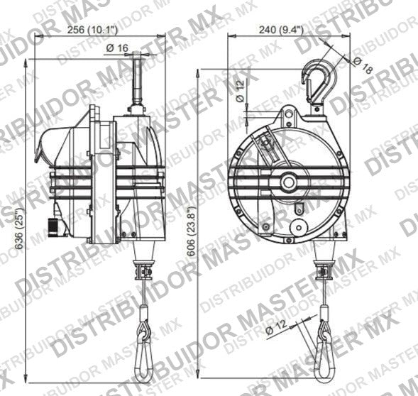 Balancer de 90 a 105 kg, 2.0 mts Chicago Pneumatic CP 9971