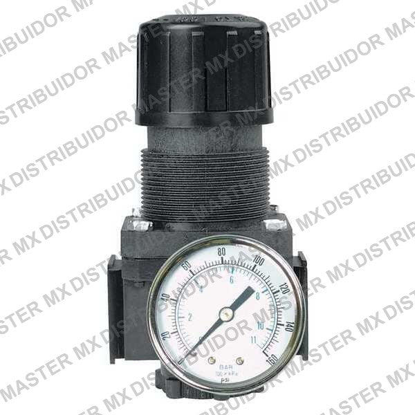 Regulador de Presión de Aire 3/4" con Manómetro 0-160 PSI