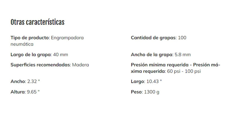 Kit de Engrapadora Neumática para Trabajo Profesional S9040 | Sistema Integral para Carpintería Industrial y Semi-Ruda