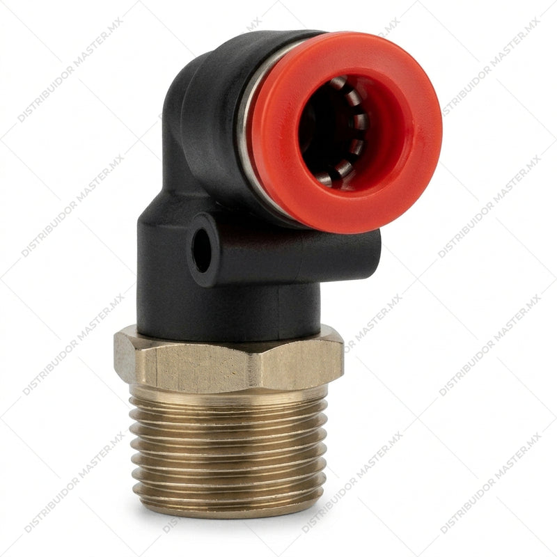 Conector Codo Estándar EPL1202 — Manguera 1/2" y Rosca 1/4"