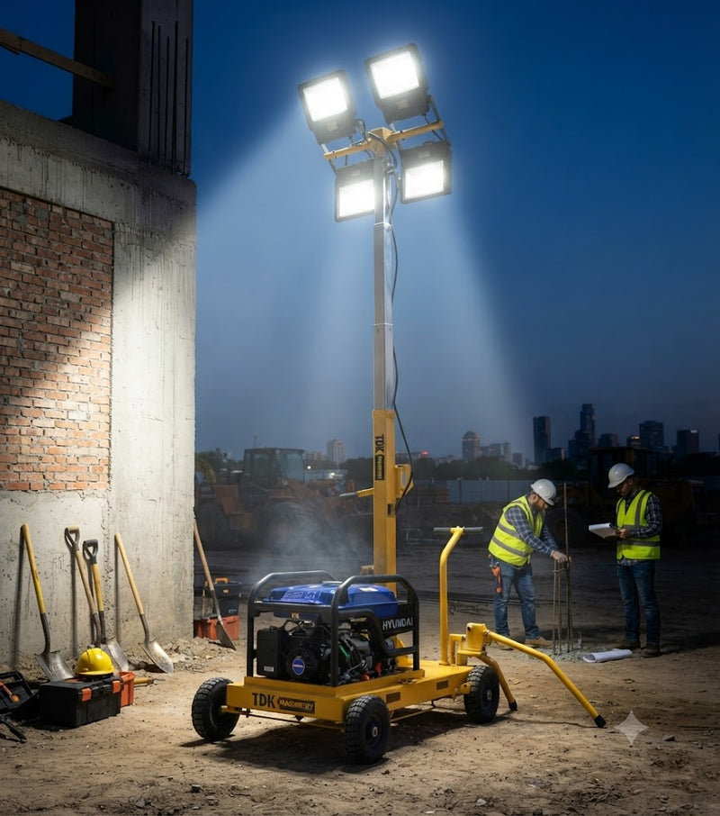 Torre de luz altura max 4.2 mts lamparas led 4x100 w tdktl6000
