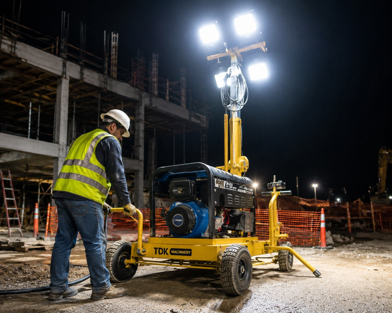 Torre de luz altura max 4.2 mts lamparas led 4x100 w tdktl6100d