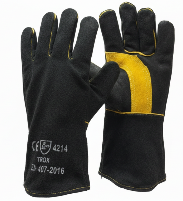 Guante para Soldador Premium | Refuerzo de Carnaza y Costuras de Hilo Kevlar
