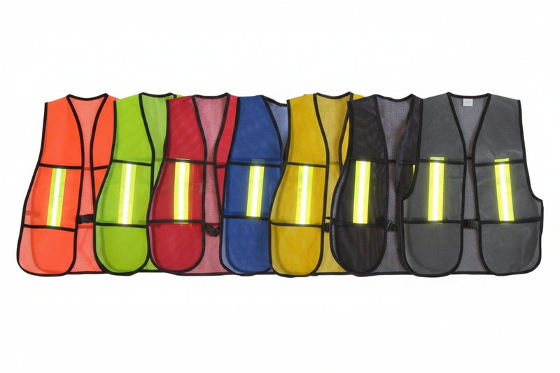 Chaleco de Malla Económico | Sin Bolsas con Reflejante Textil Bicolor